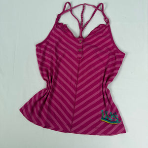 Striped pink cotton top (XS)
