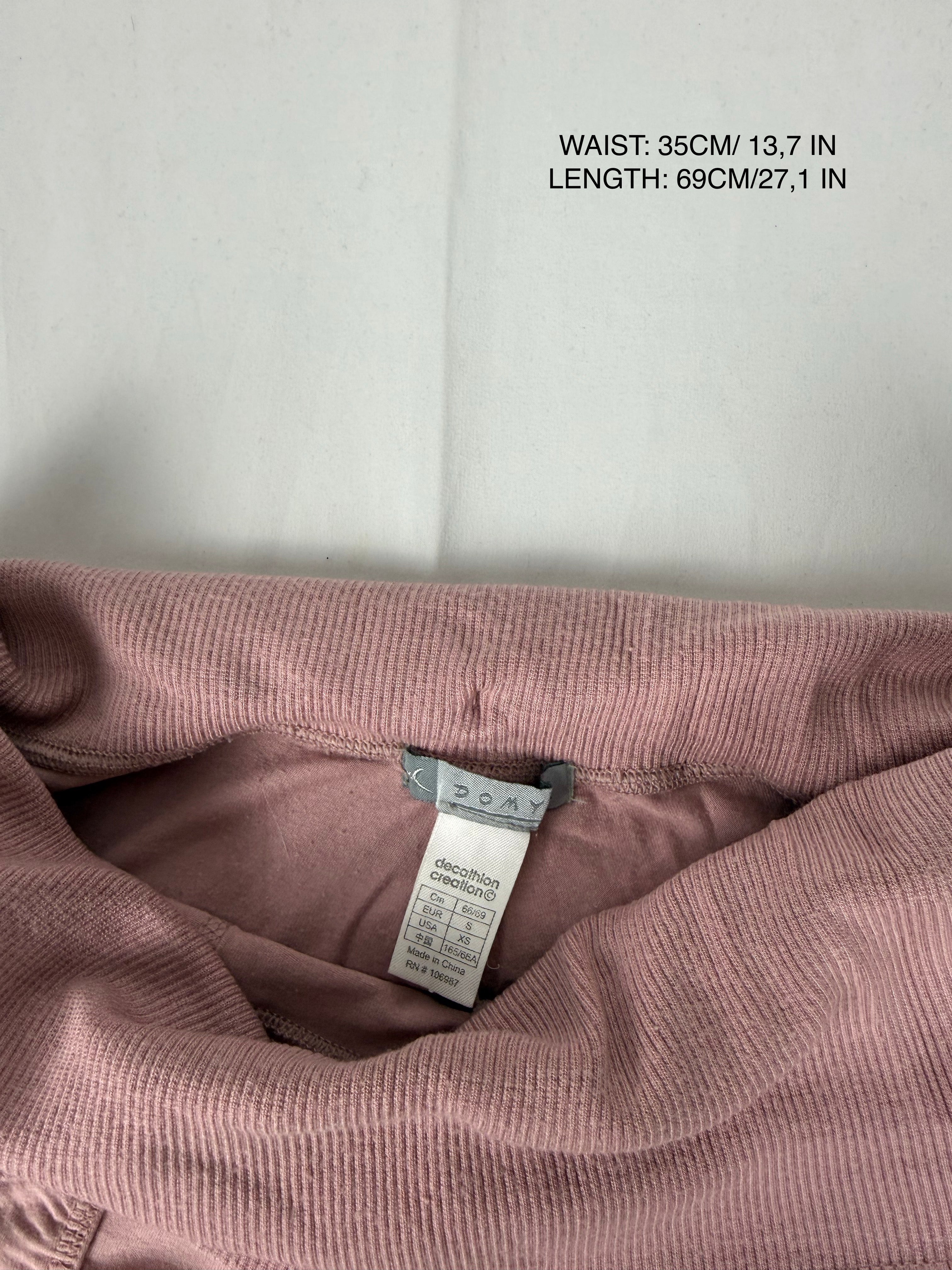 Pink cotton low waist capri pants (L)