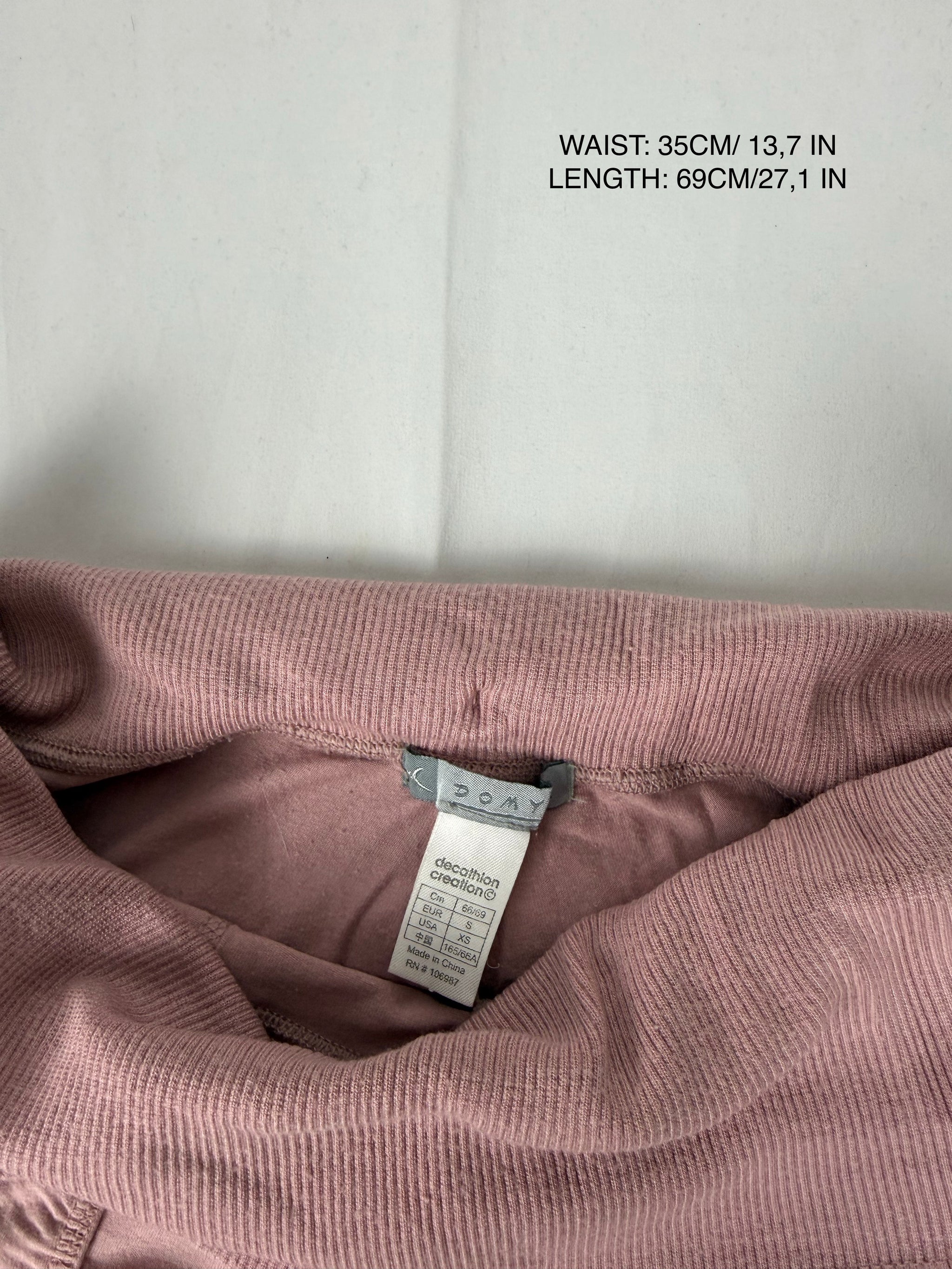 Pink cotton low waist capri pants (L)