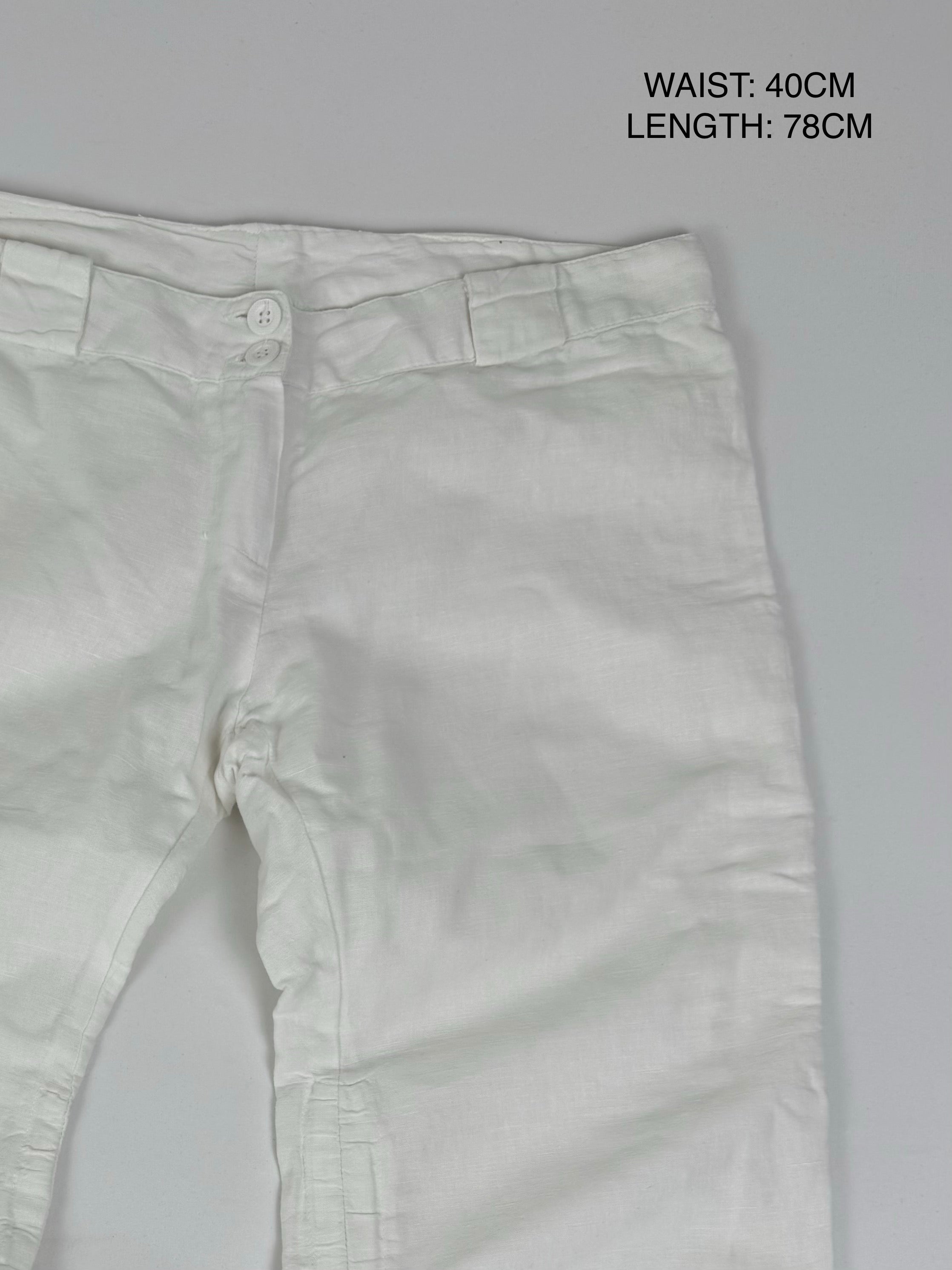 White linen capri pants (S)