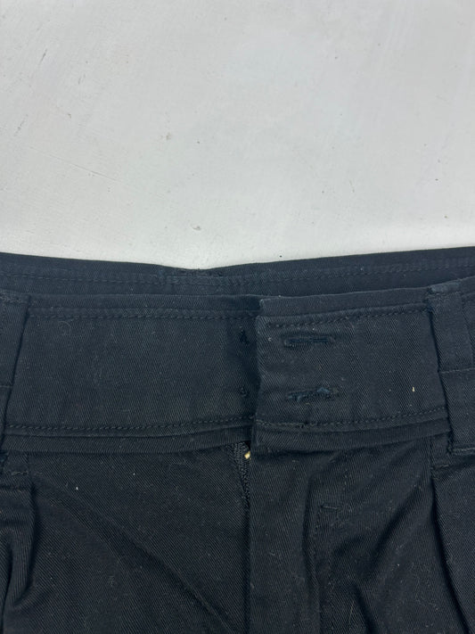 Black office siren low rise mini short (M)