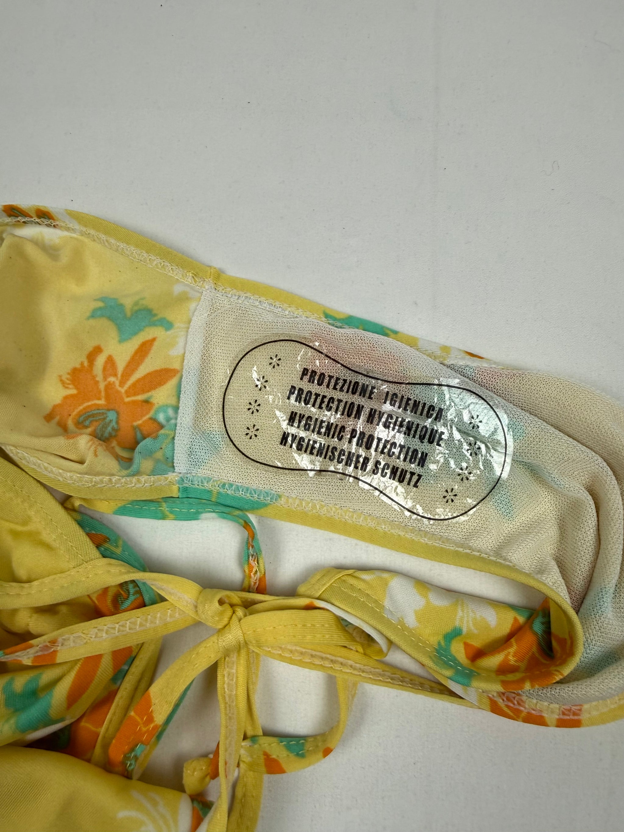 Yellow floral low rise brand new bikini set (M/L)