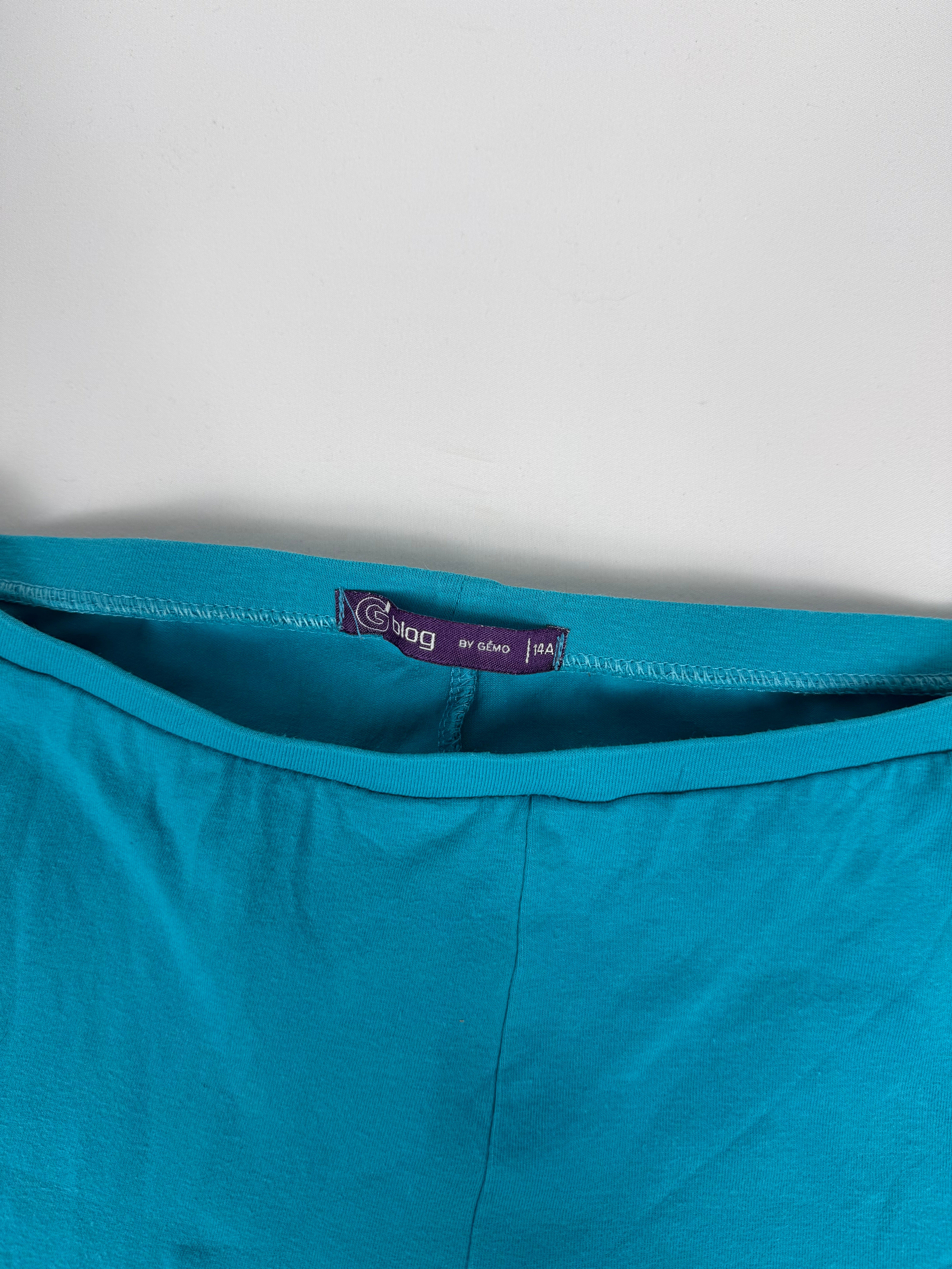 Blue stretchy leggings capri pants (XS)