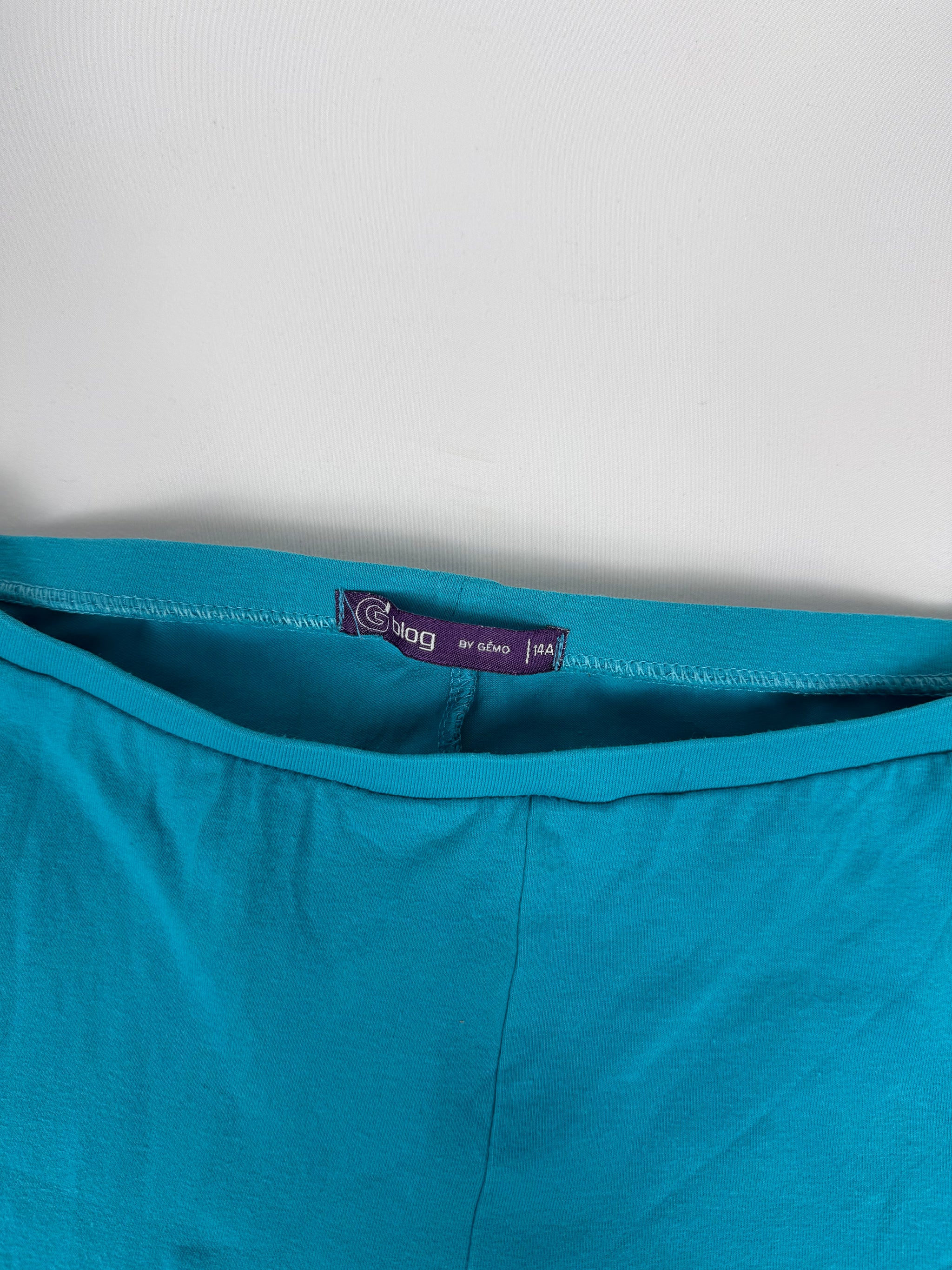 Blue stretchy leggings capri pants (XS)