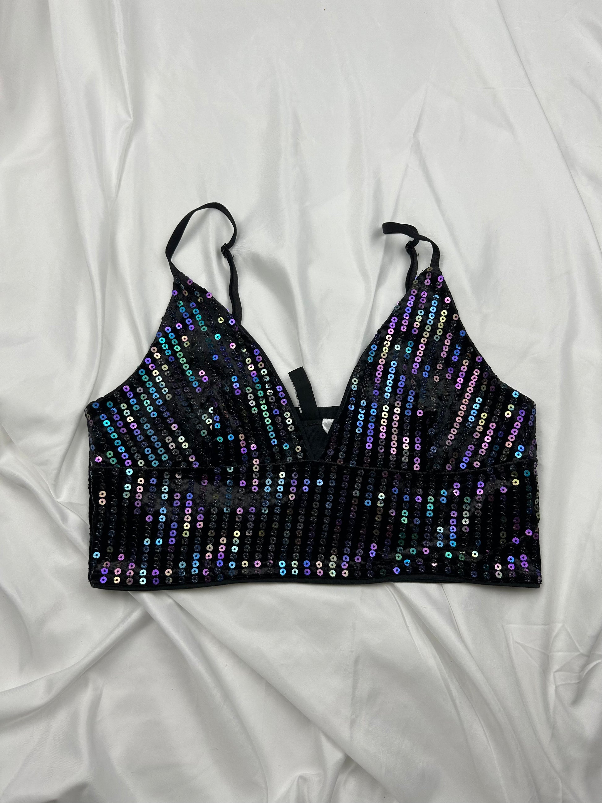 Black sequins cami top (S/M)
