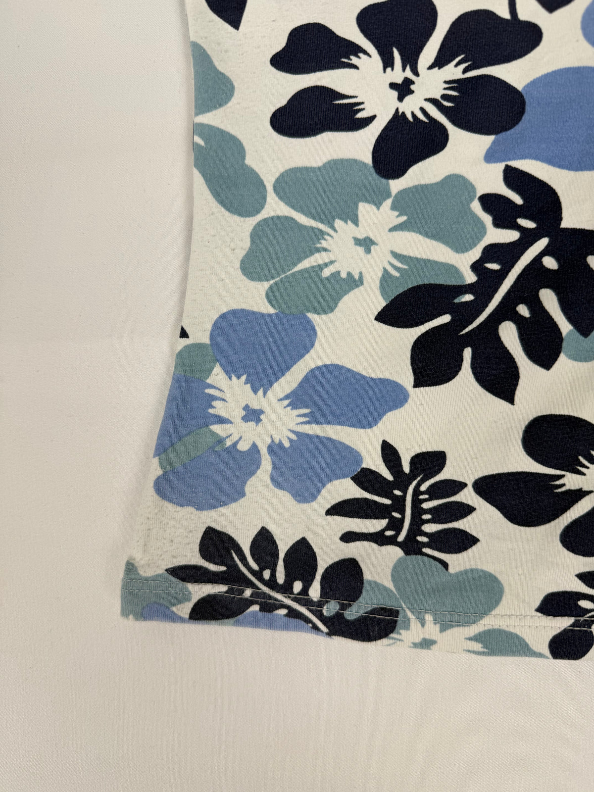 Blue hibiscus floral cami top (S)