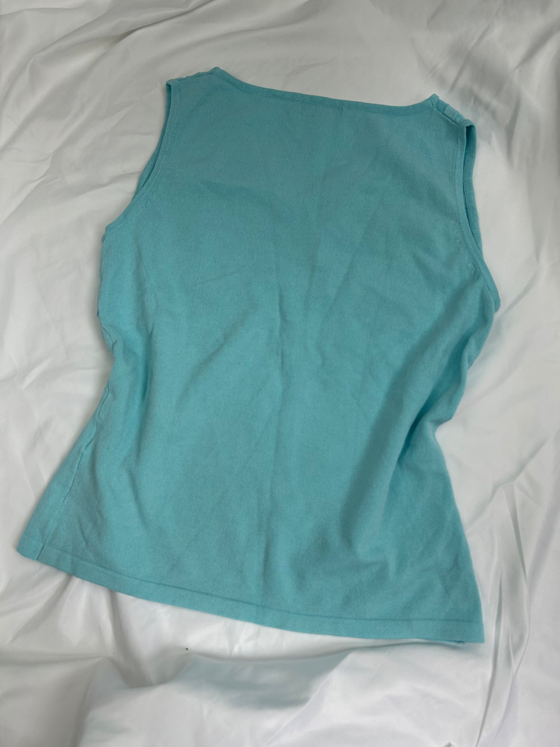 Blue knitted top (M)