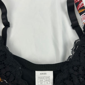 Black lace babydoll cami top (XL)