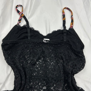 Black lace babydoll cami top (XL)