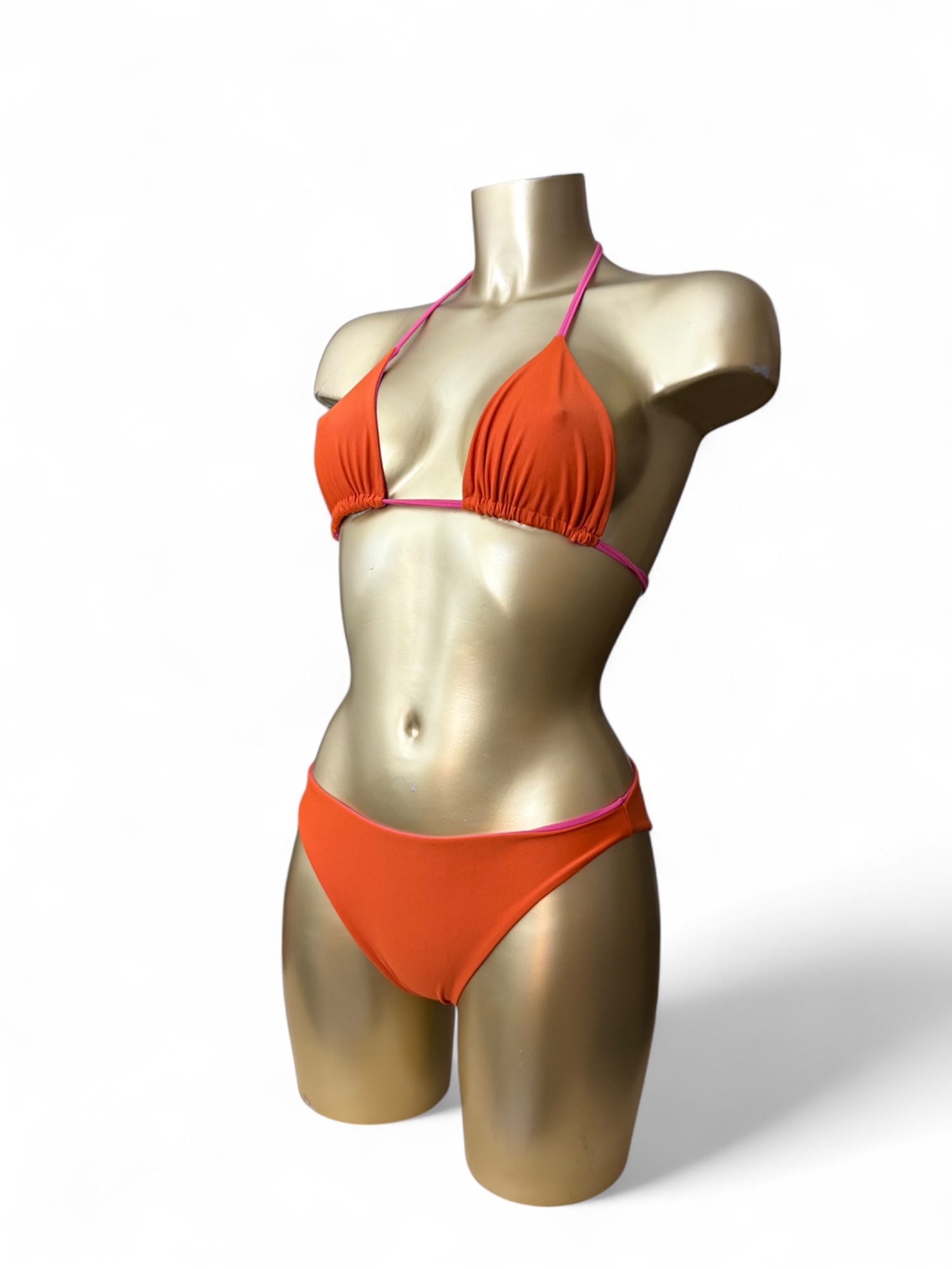 Pink & orange reversible 2 in 1 bikini set (S)