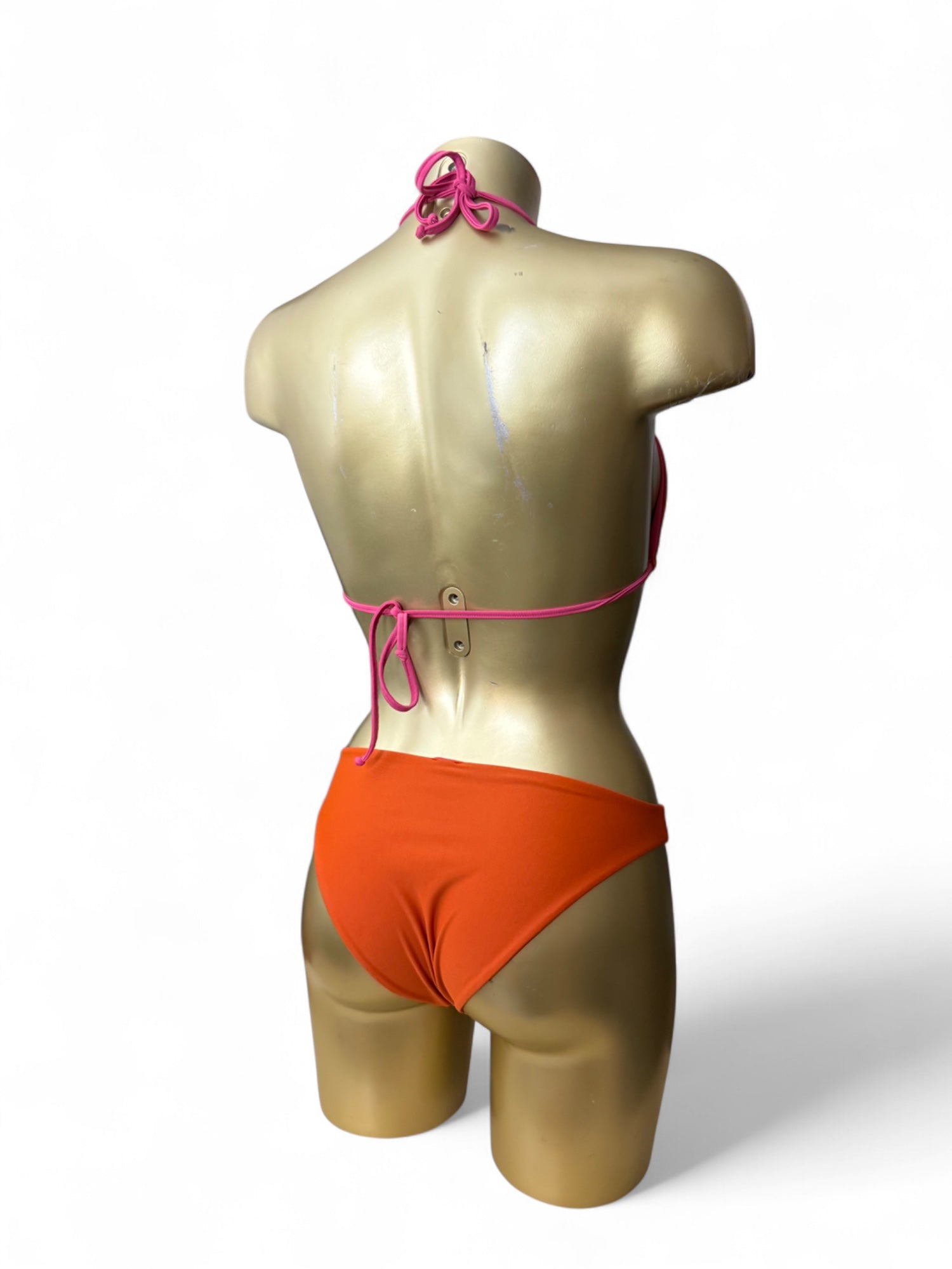 Pink & orange reversible 2 in 1 bikini set (S)