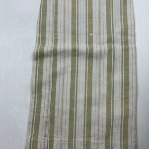 Beige linen striped low rise bootcut pants (XS/S)