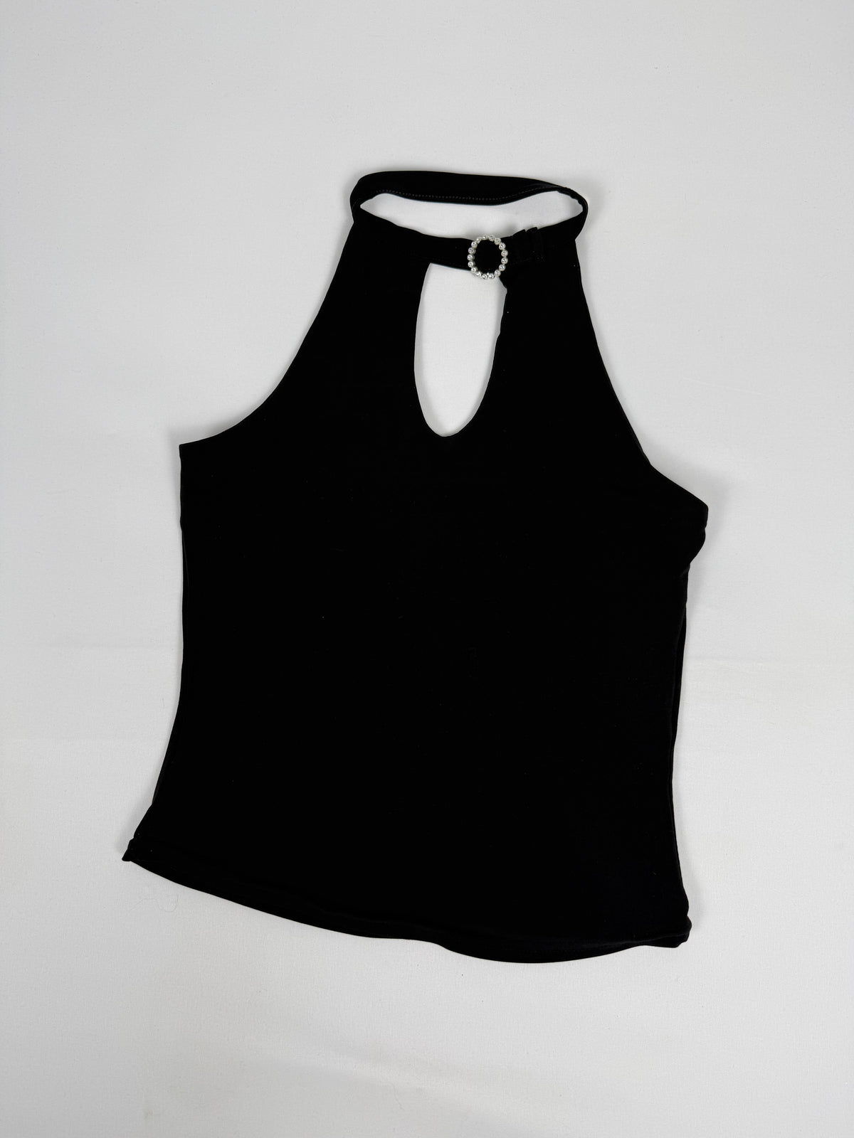 Black night out backless top (S)