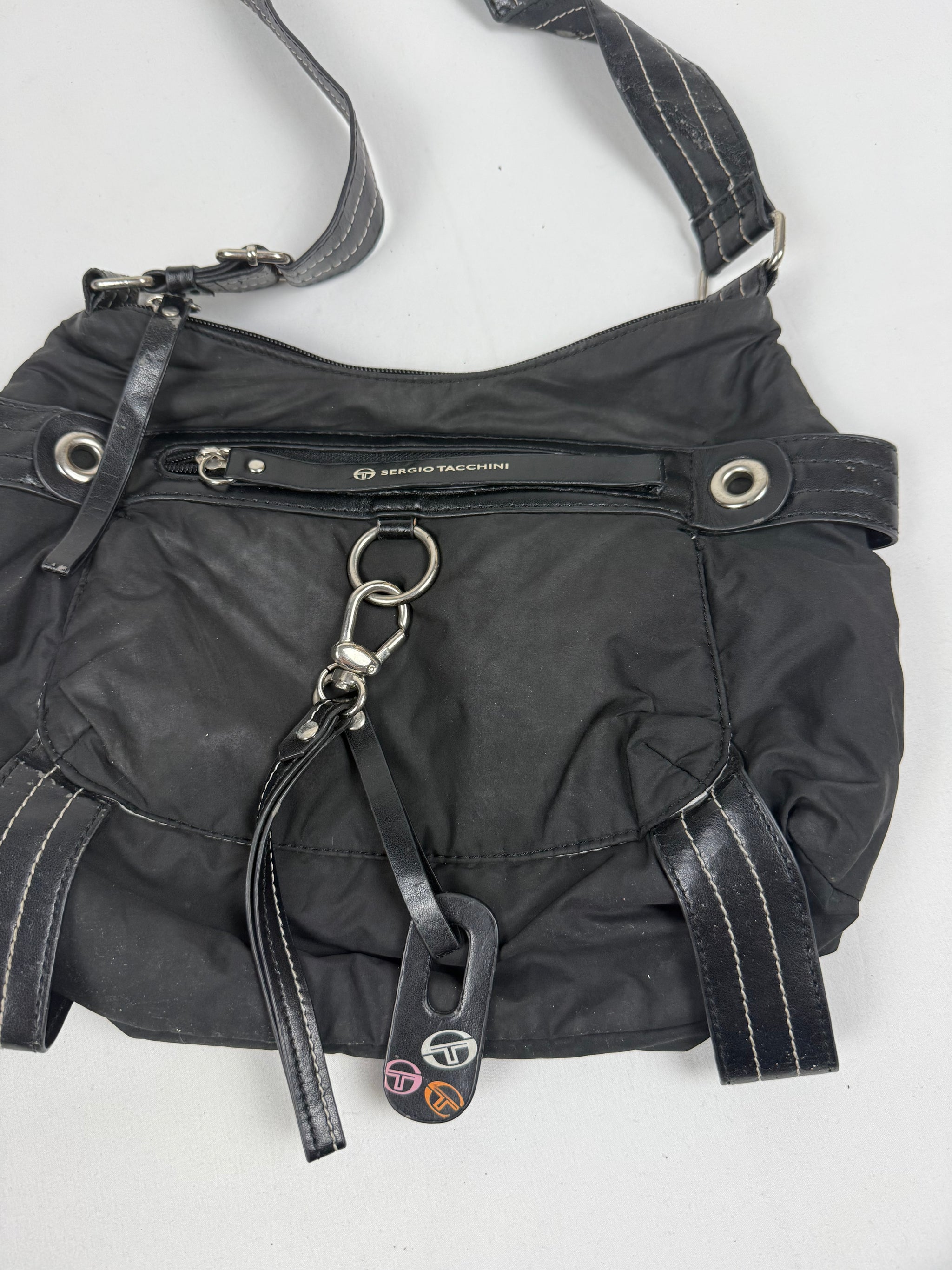 Black besace crossbody bag (30x27cm)