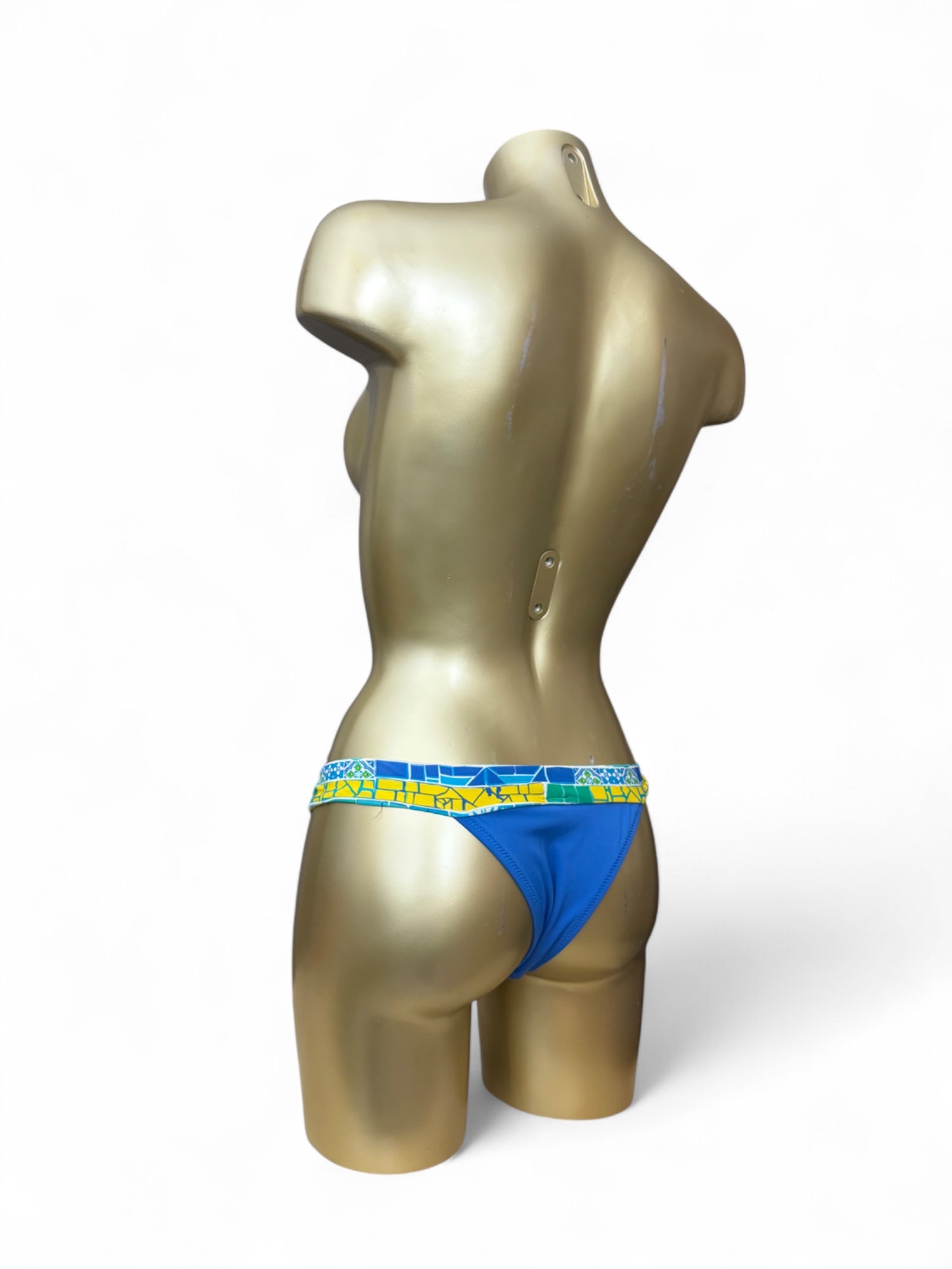 Blue tie up low rise bikini bottom (XS)