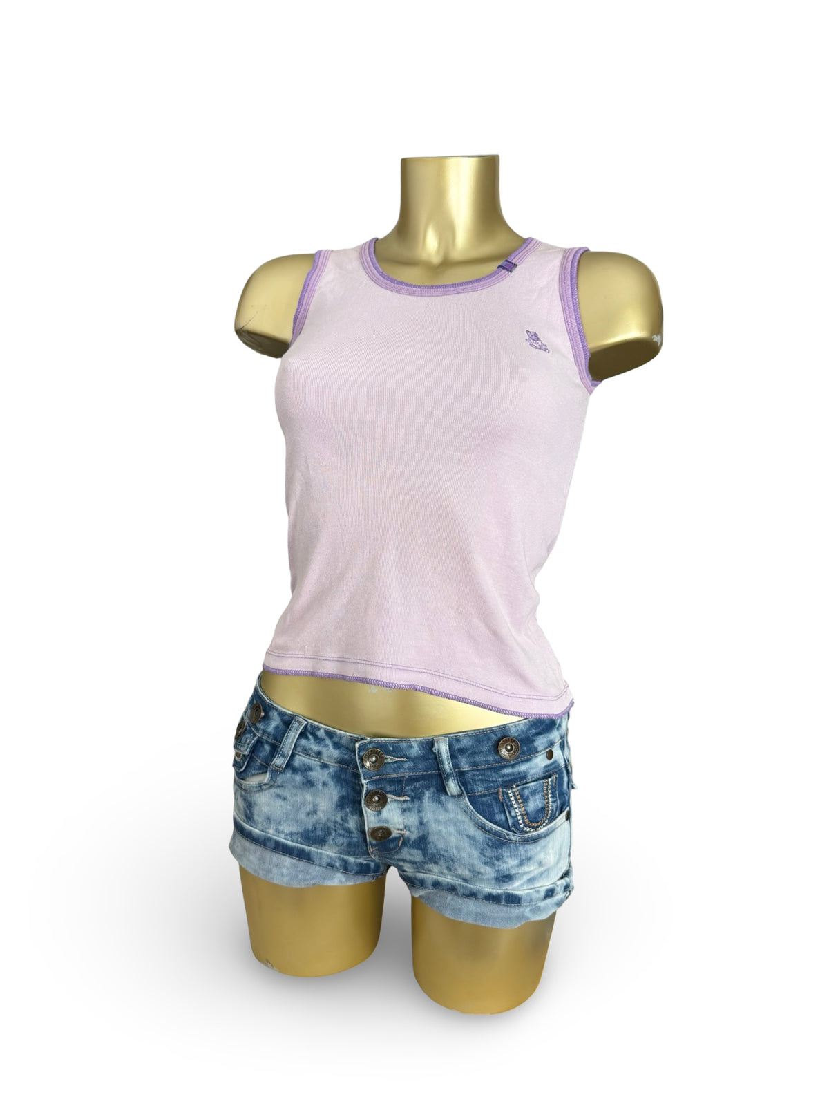 Lilac 100% cotton tank top (XS)