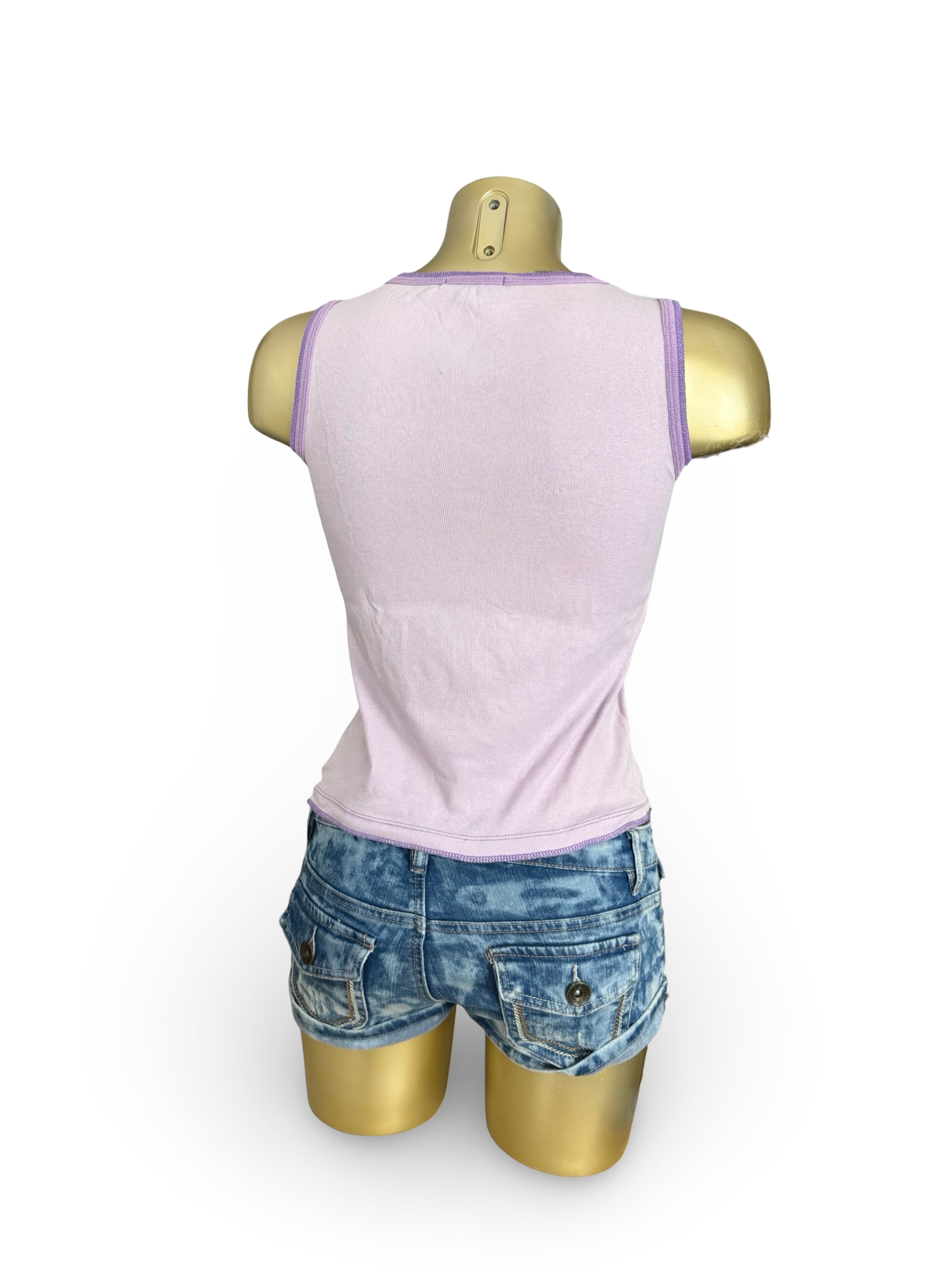 Lilac 100% cotton tank top (XS)