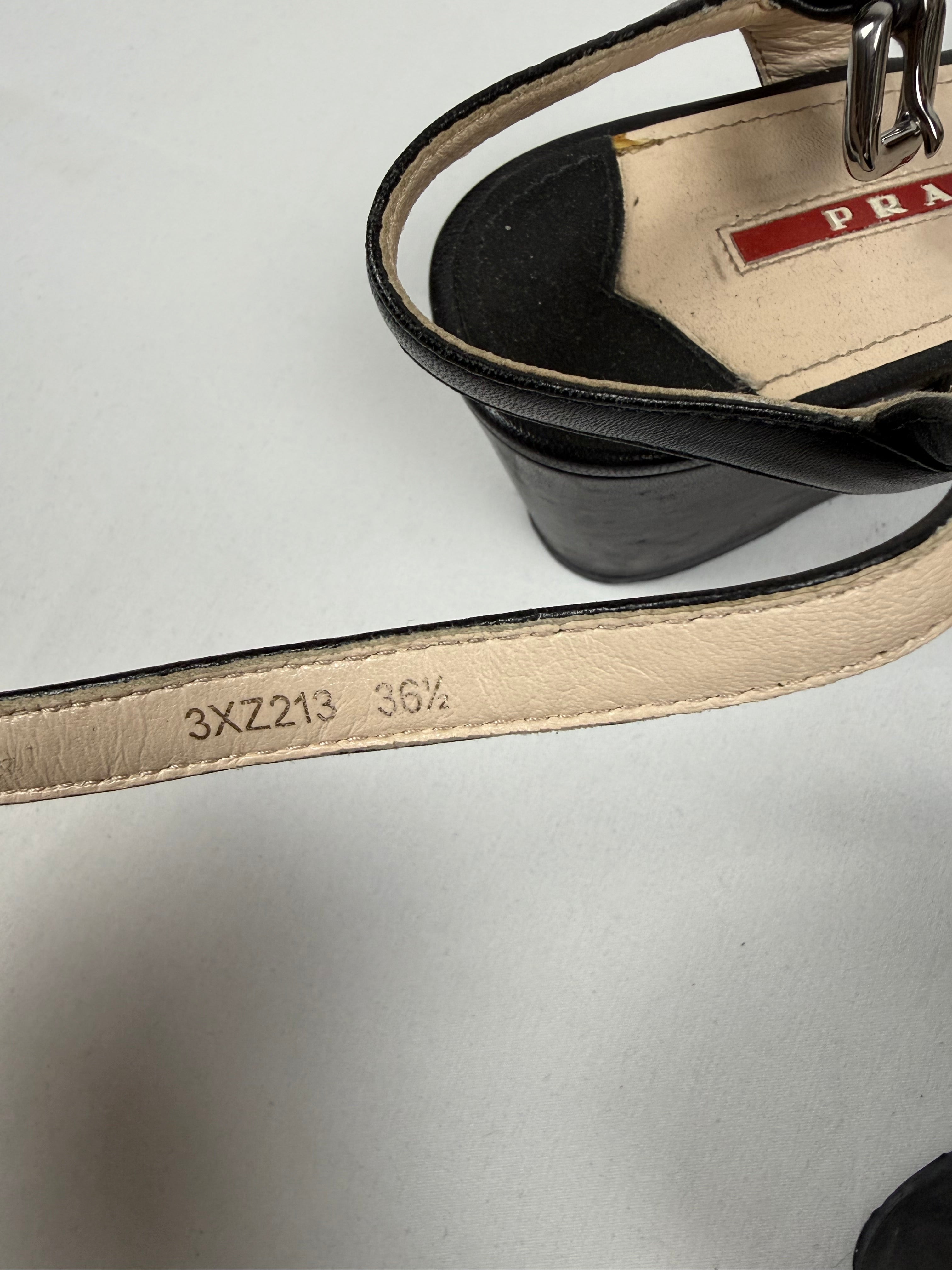 Black wedge heels (36.5)