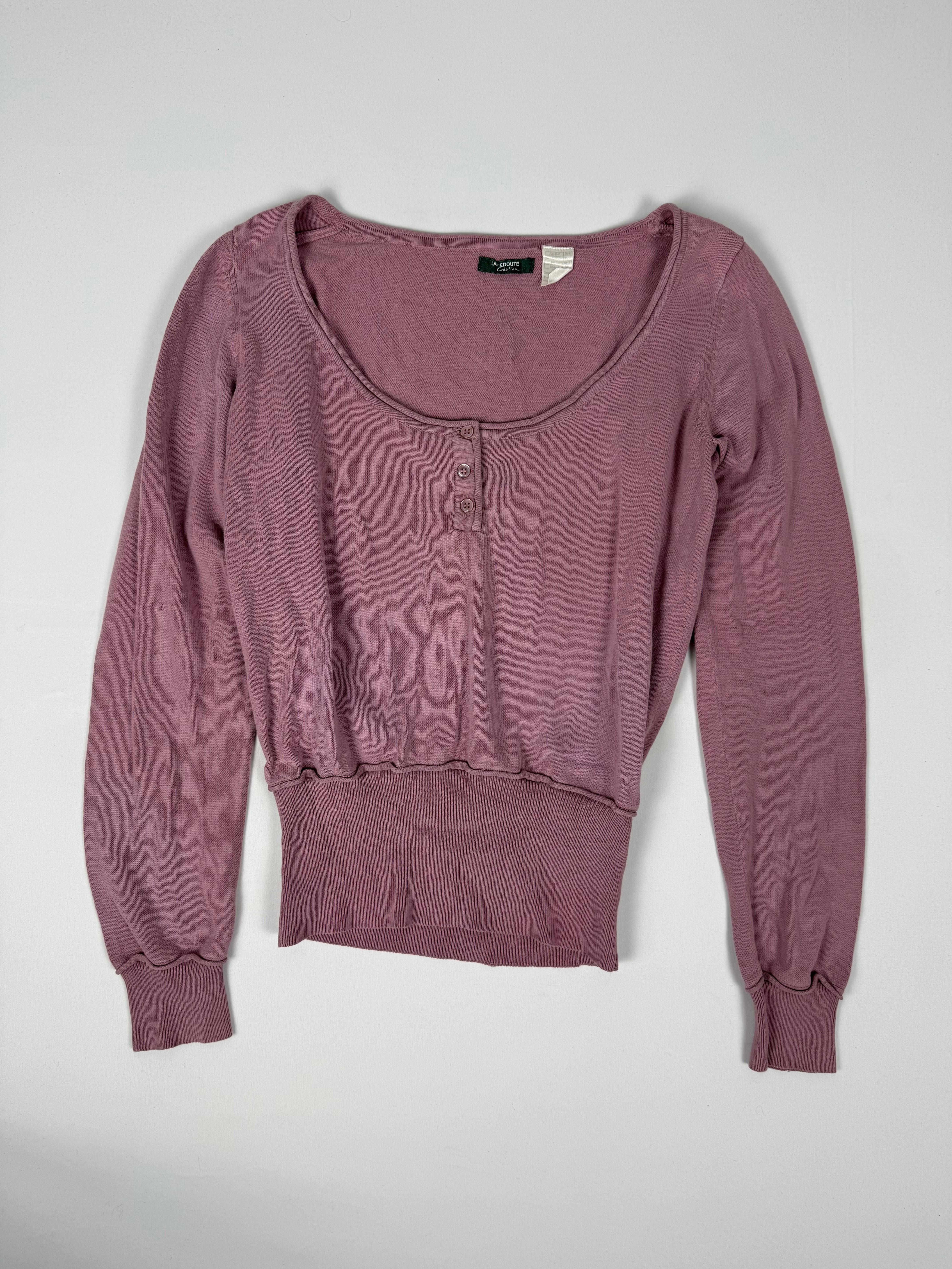 Mini-robe en maille grise à manches courtes avec nouage (S)