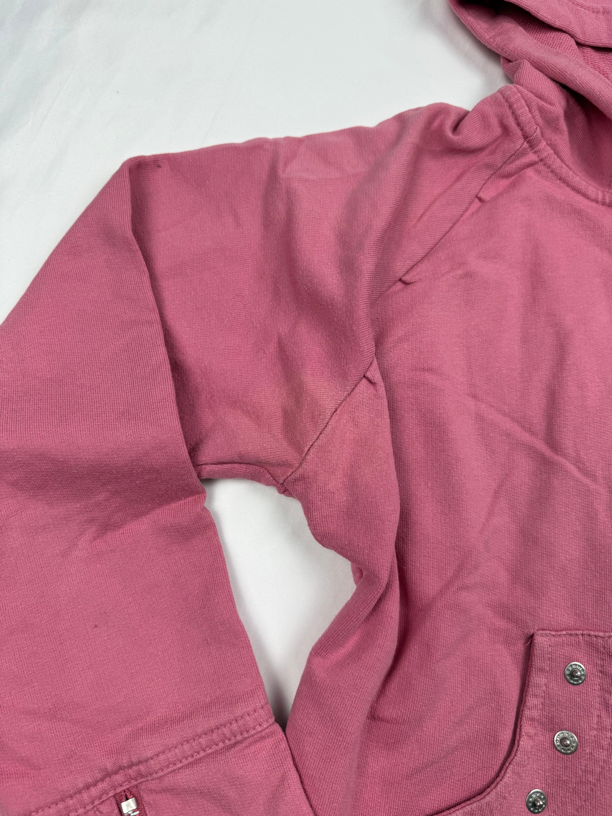 Pink cotton zip up hoodie  (S/M)