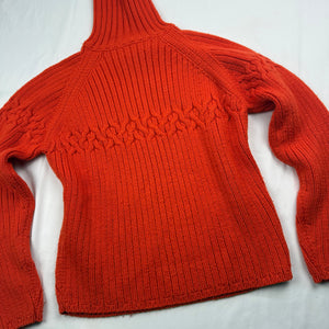 Orange turtleneck ribbed wool  jumper (S)