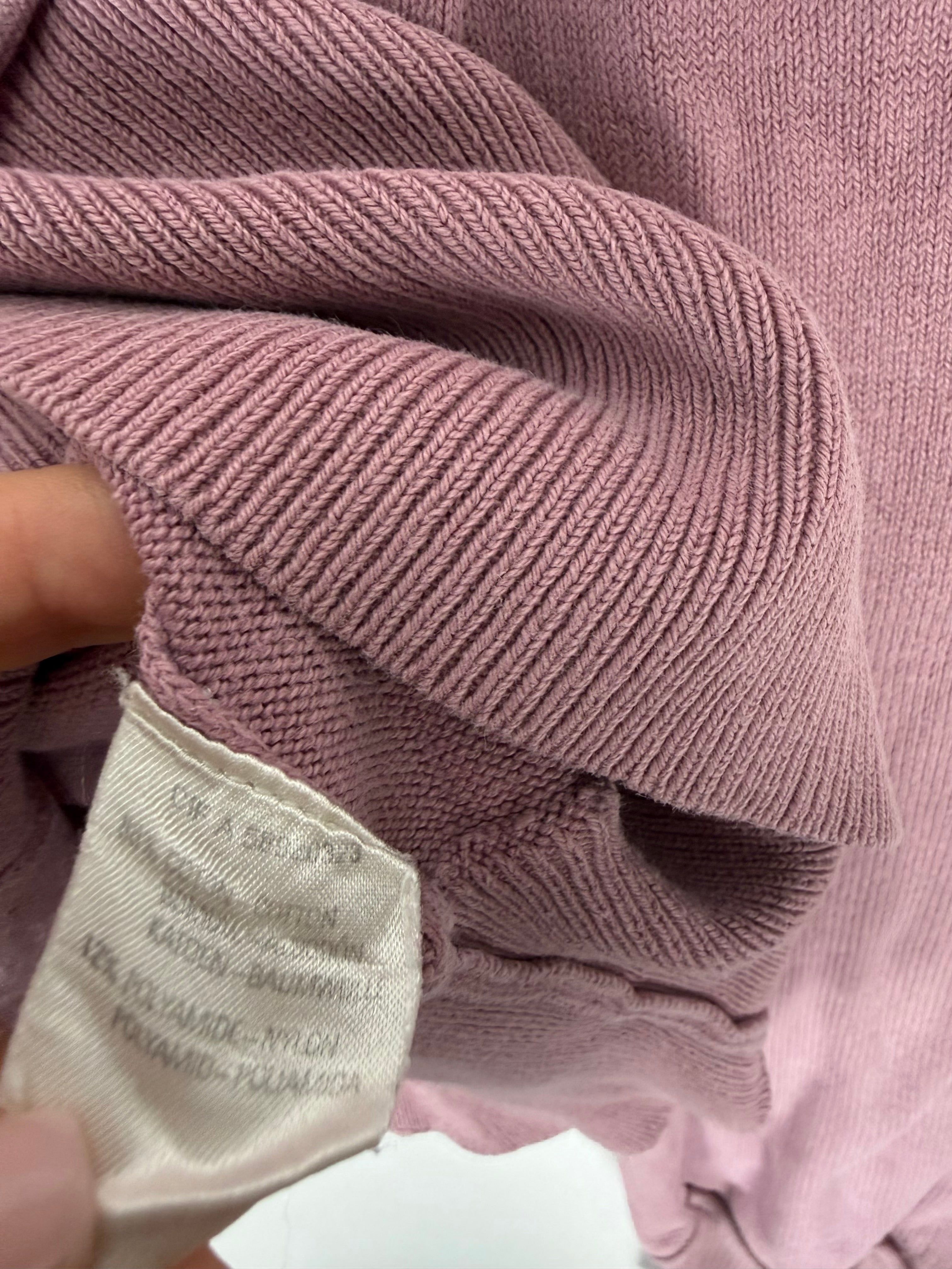 Mini-robe en maille grise à manches courtes avec nouage (S)