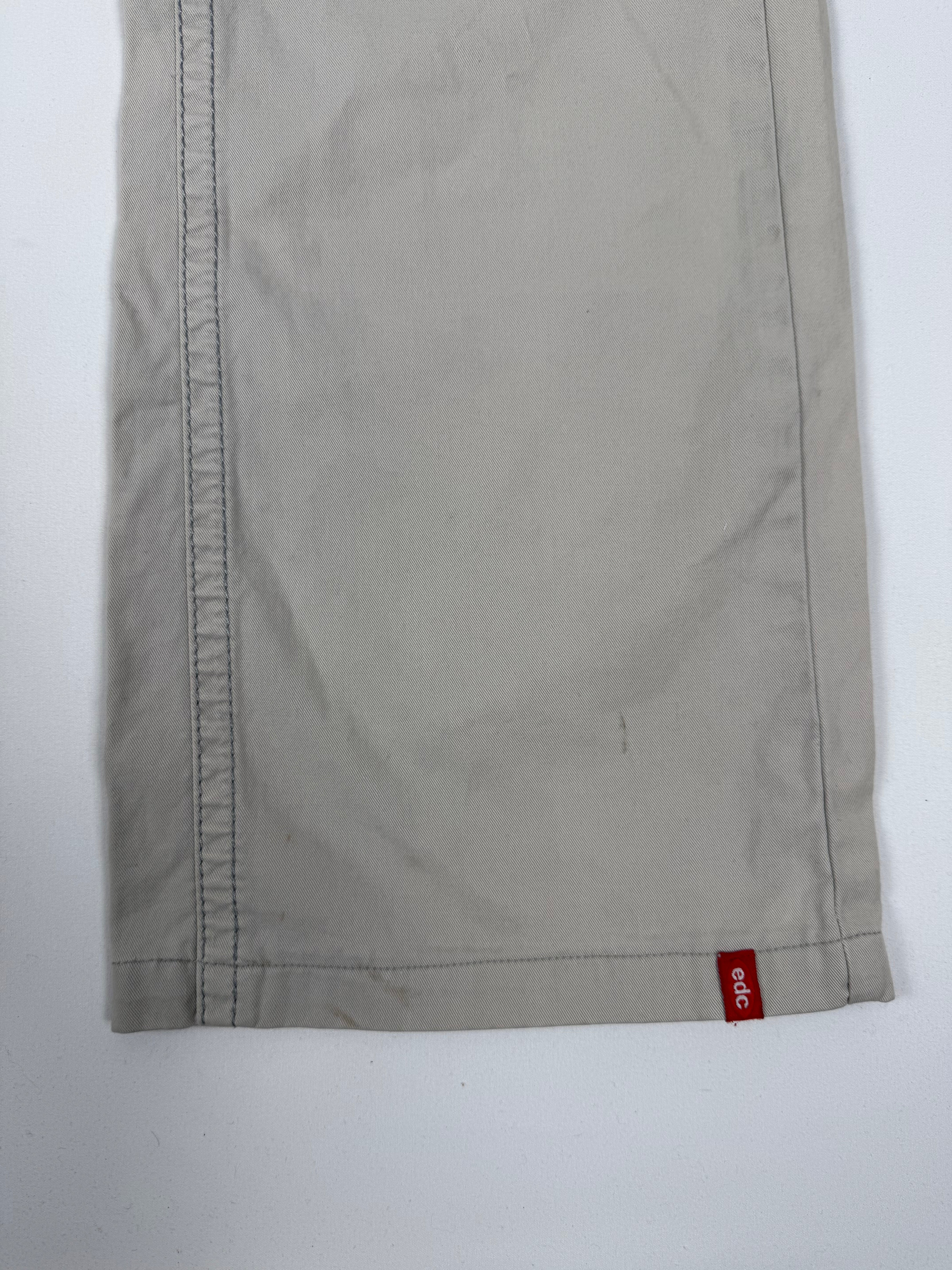 Pantalon droit taille basse en jean noir (XS)