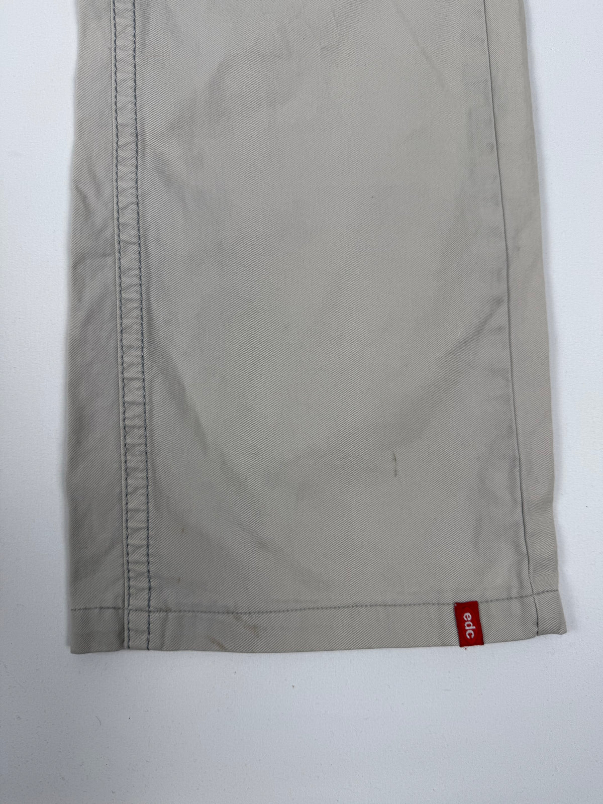Pantalon droit taille basse en jean noir (XS)
