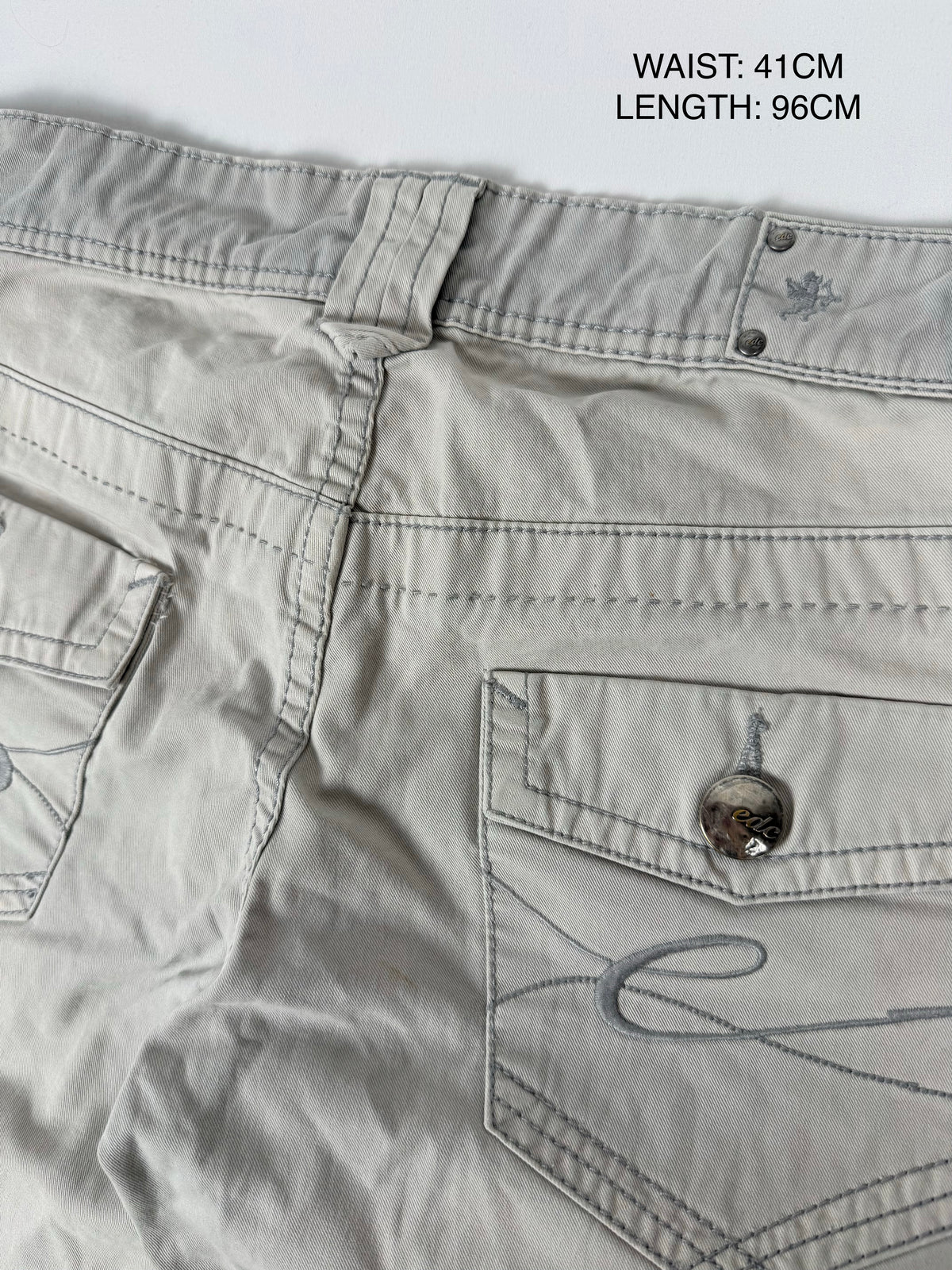 Pantalon droit taille basse en jean noir (XS)