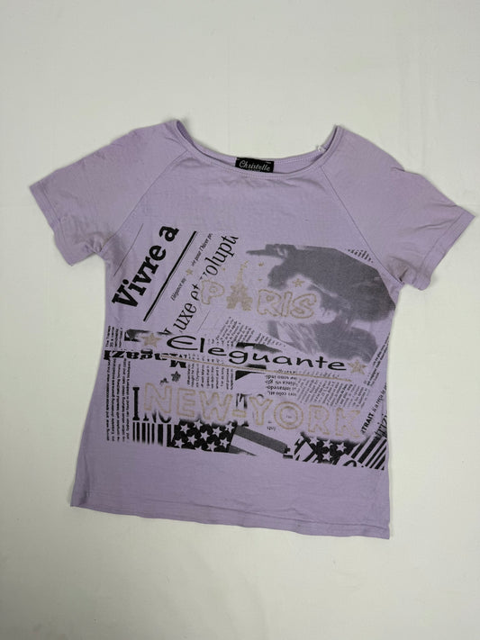 Lilac graphic tee (S/M)