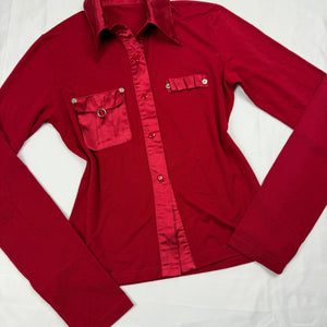 Red office siren long sleeves shirt (S/M)