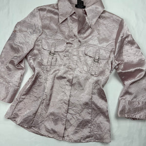 Pink silky long sleeves top (S/M)