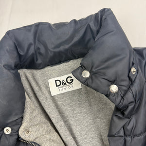 Black spell out logo puffer jacket (XS)