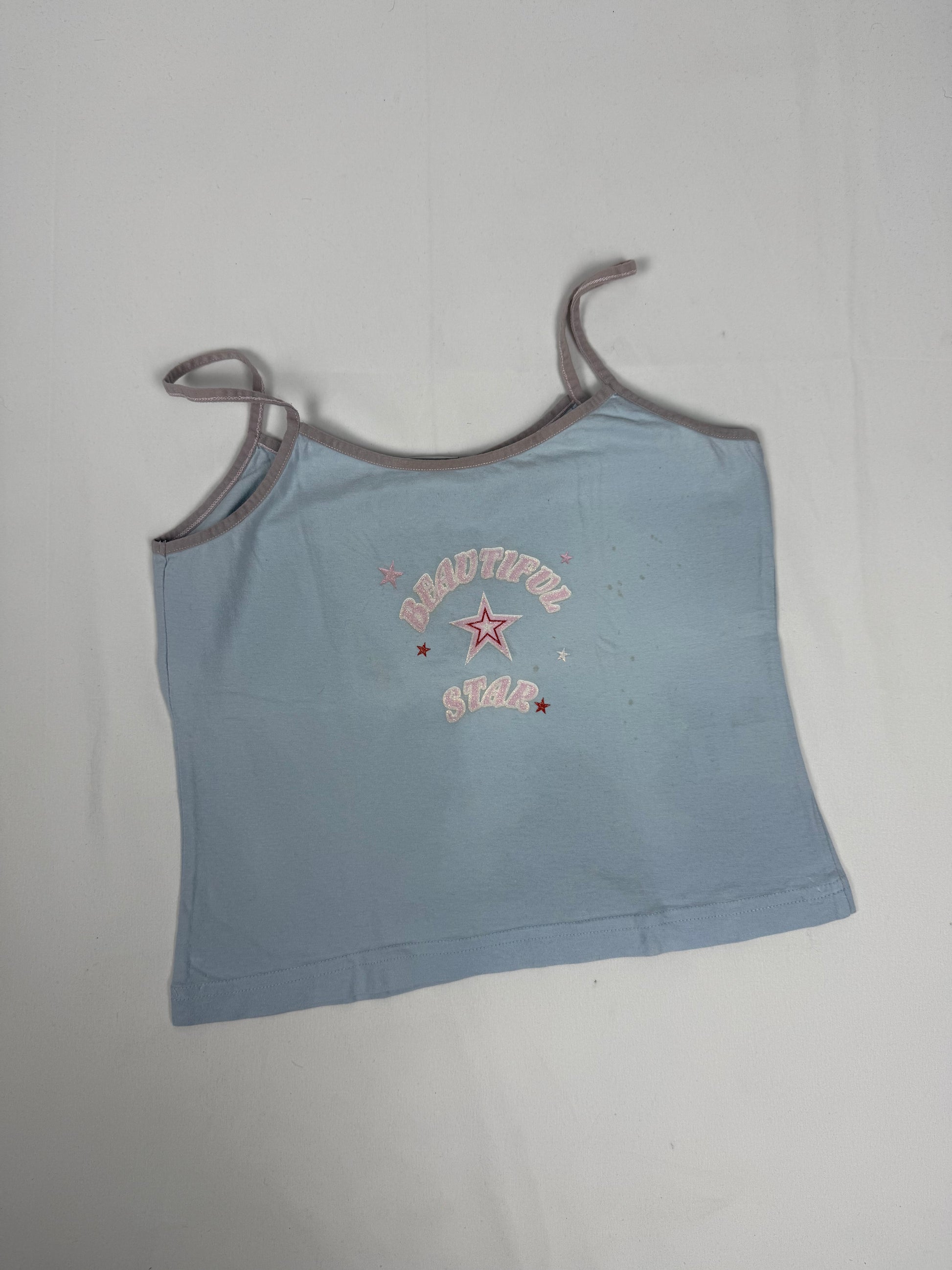 Baby blue cotton cami top (M/L)