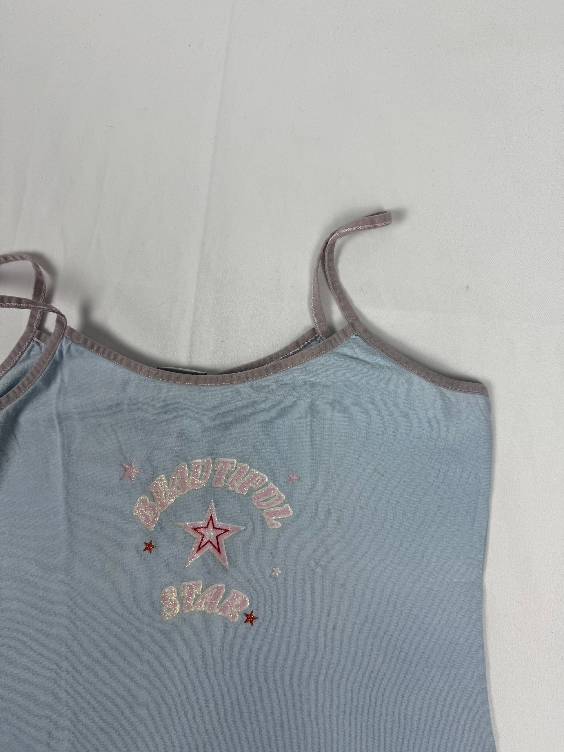 Baby blue cotton cami top (M/L)