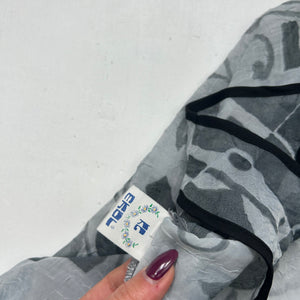 Grey mesh asymmetric mini dress (S)