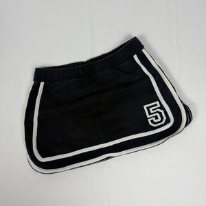 Black cotton low rise mini skort (XS)