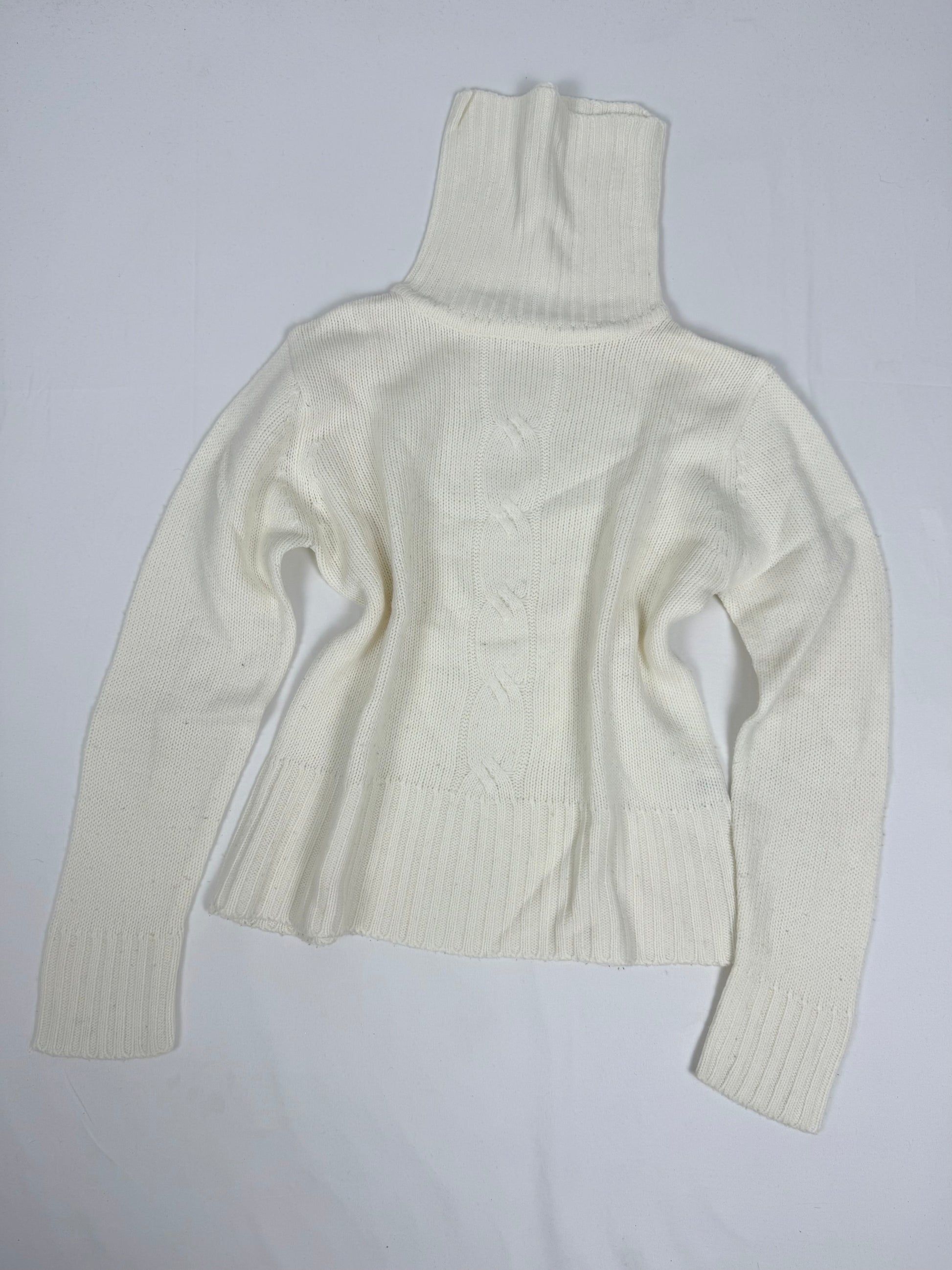 White cream turtleneck jumper (XS/S)