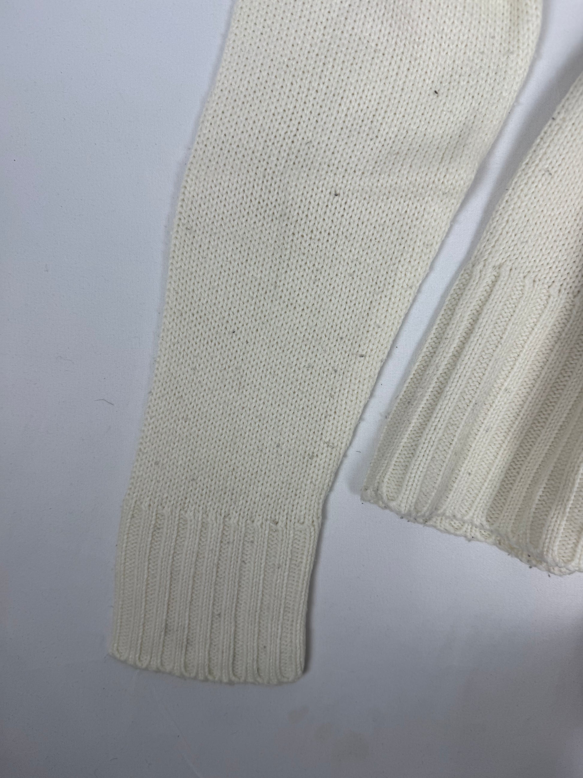 White cream turtleneck jumper (XS/S)