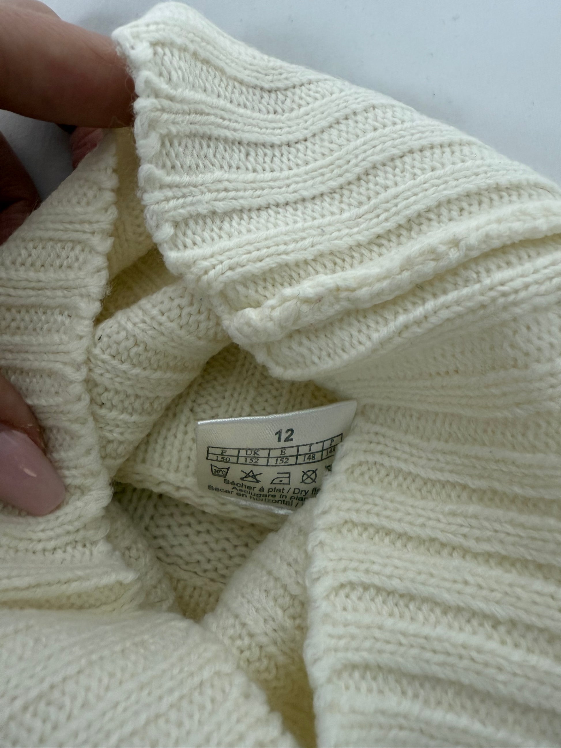 White cream turtleneck jumper (XS/S)