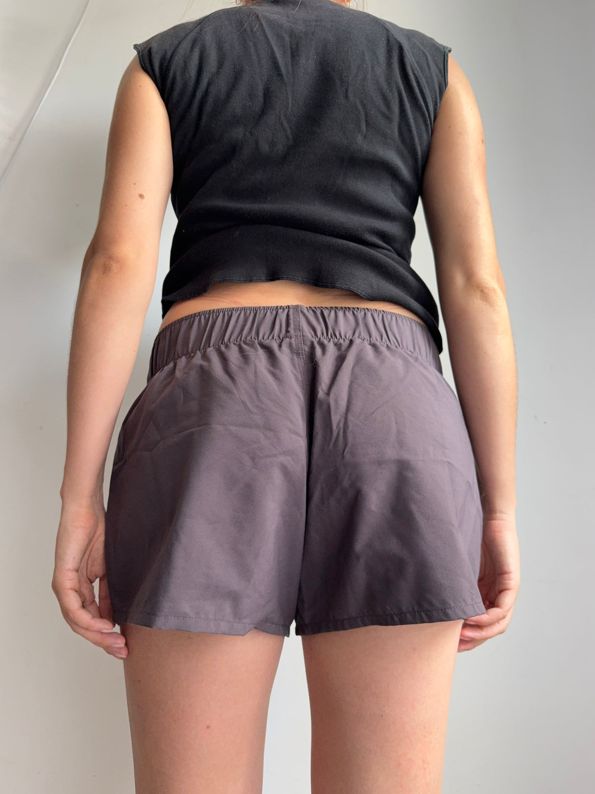 Mini-short de plage taille basse marron (XL)
