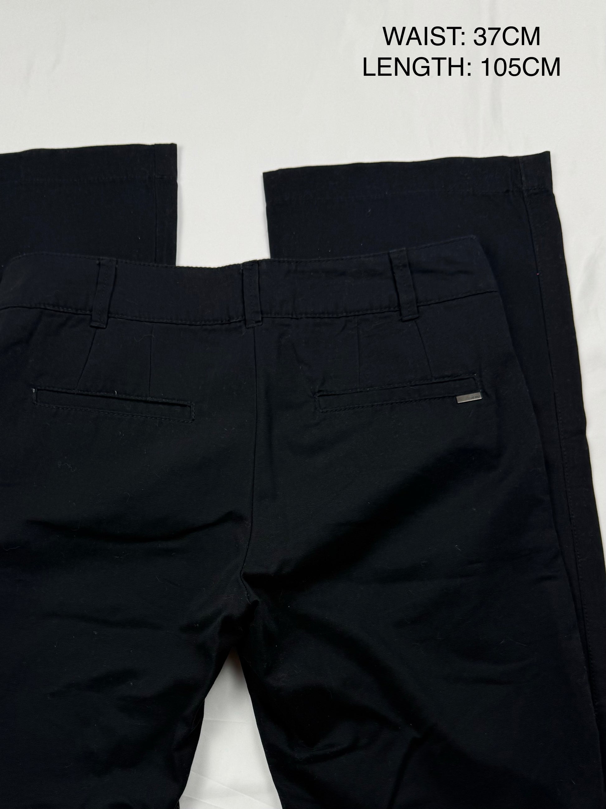 Black low rise office pants (XS)