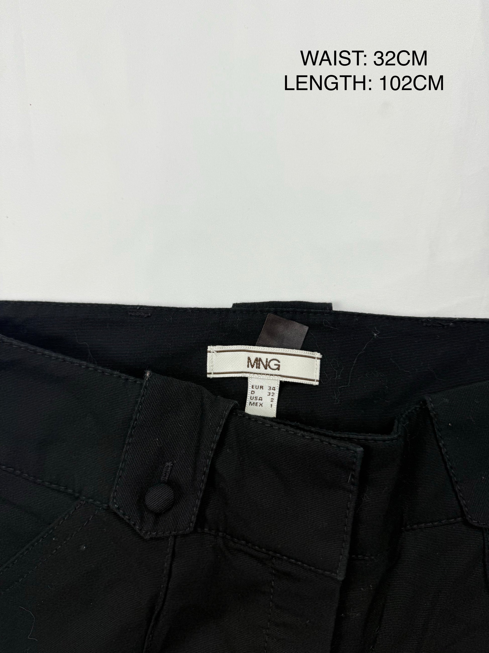 Black low rise office pants (XS)