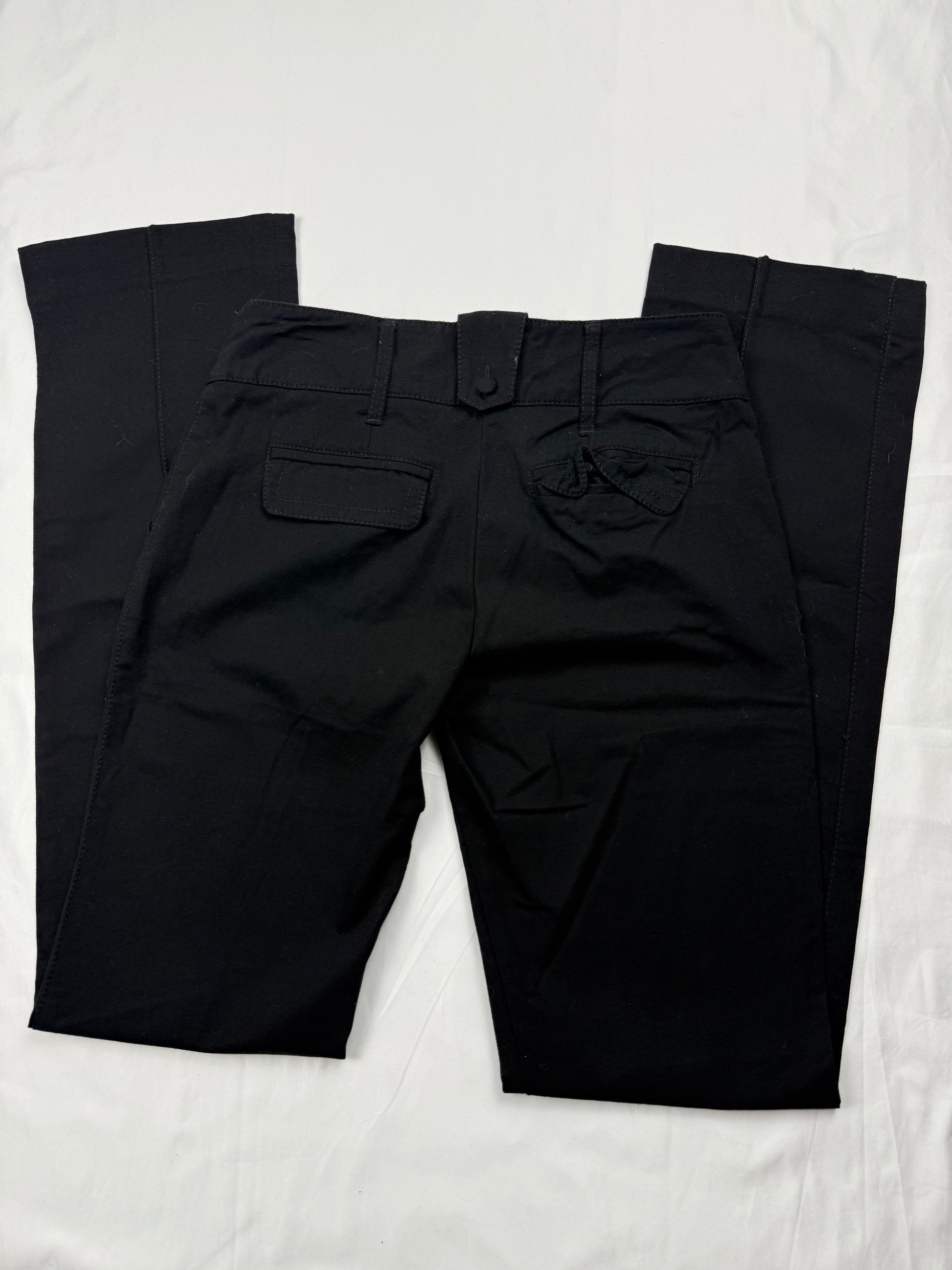 Black low rise office pants (XS)
