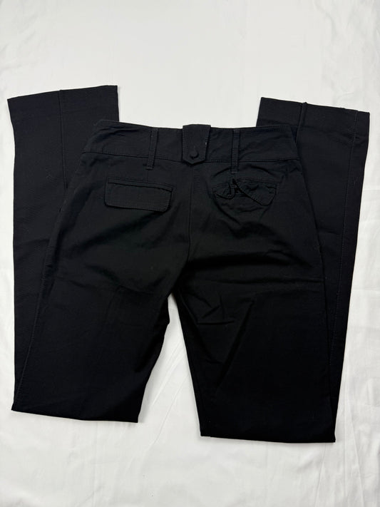 Black low rise office pants (XS)