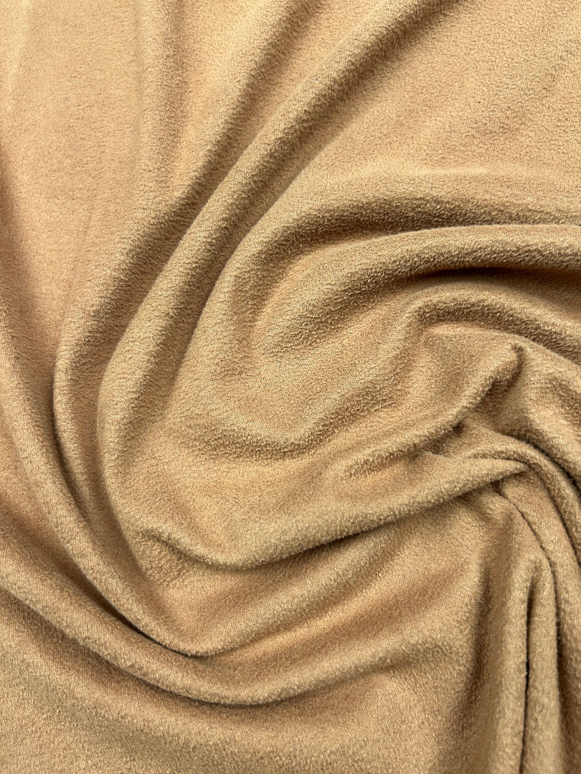 Beige fleece low rise mid skirt (S)