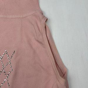 Baby pink turtleneck top + cardigan set (XS)