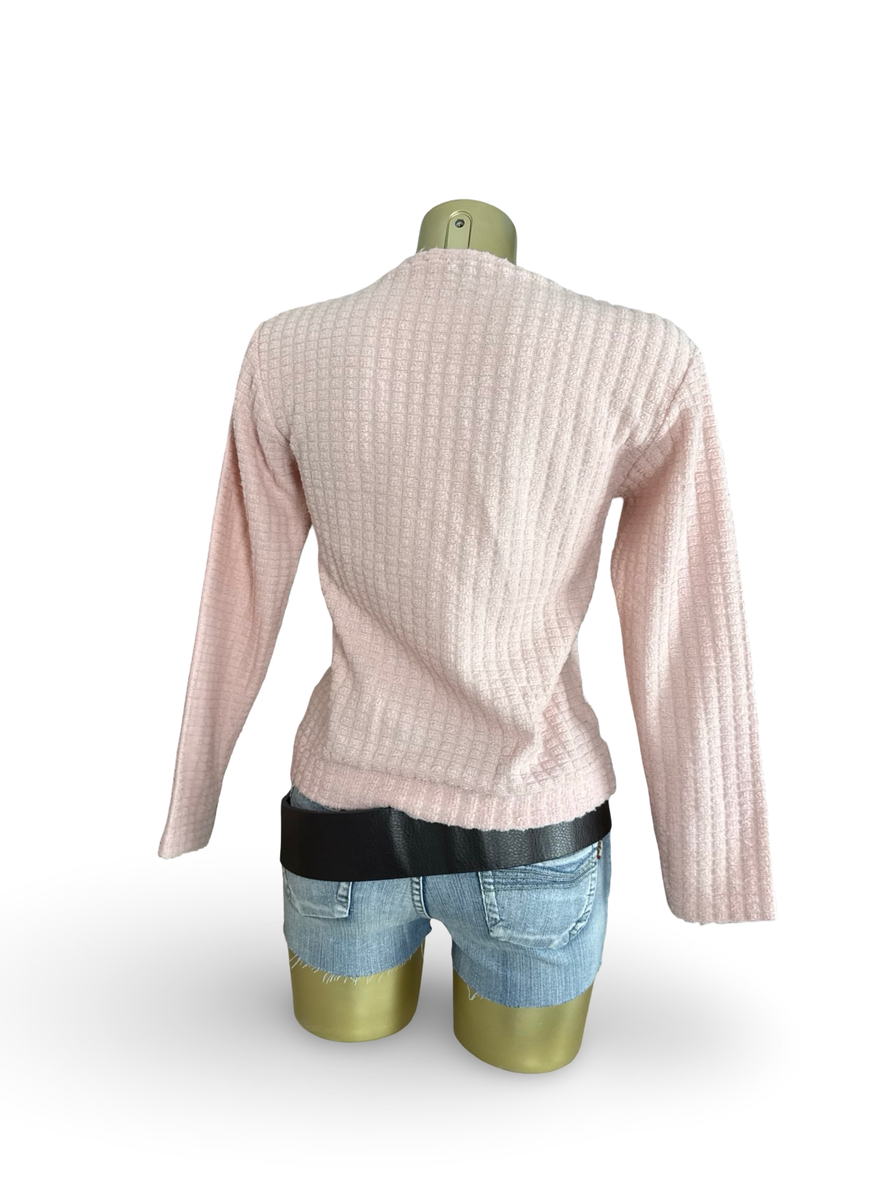 Baby pink V neck jumper (L)