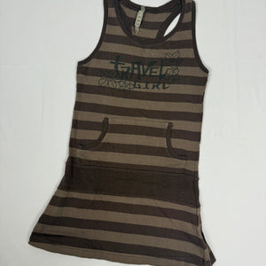 Brown cotton striped top (XS/S)