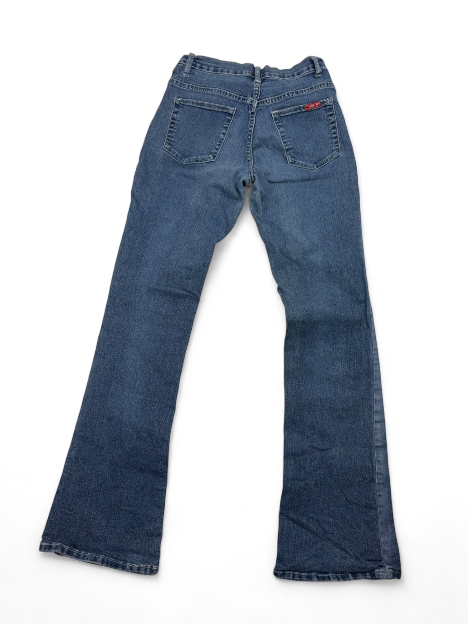 Blue denim mid rise flare pants (XS/S)